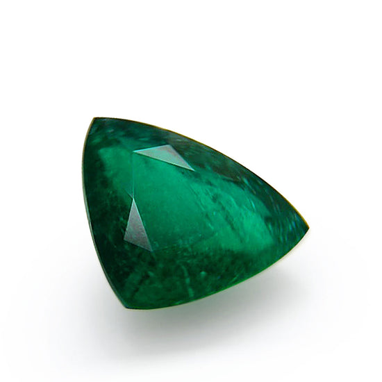 2.86 Carat Green COLOMBIAN Trilliant Emerald CD