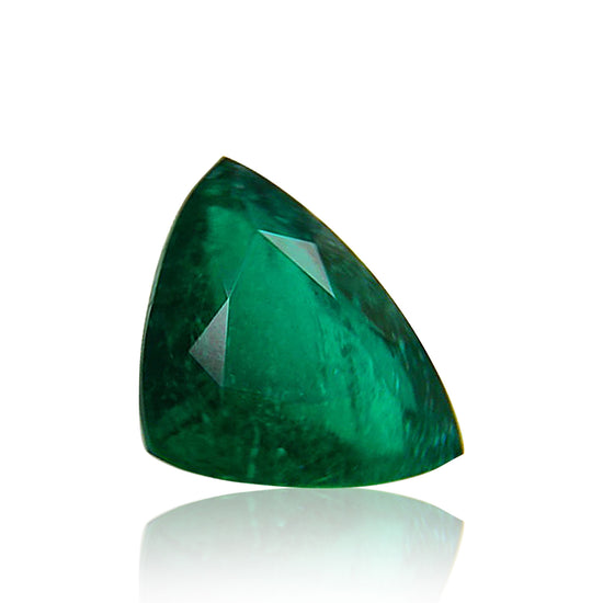 2.86 Carat Green COLOMBIAN Trilliant Emerald CD