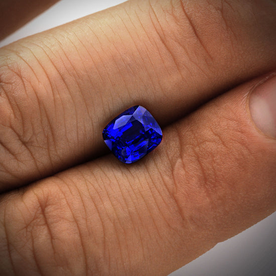 2.66 Carat Blue SRI LANKAN Cushion Sapphire GRS
