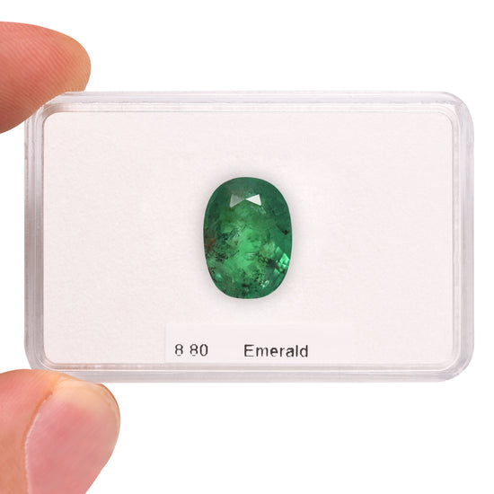 8.80 Carat Green Oval Emerald