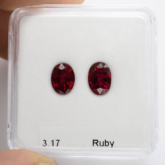 3.17 Carat Red THAI Oval Ruby CD