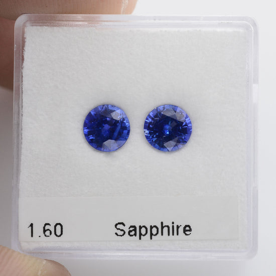 1.60 Carat Blue  Round Sapphire