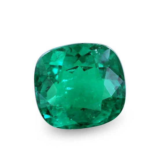 9.26 Carat Green COLOMBIAN Cushion Emerald GUBELIN