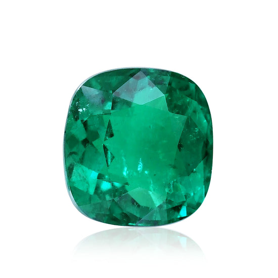 9.26 Carat Green COLOMBIAN Cushion Emerald GUBELIN