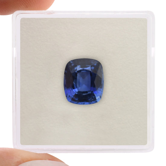 3.06 Carat Blue SRI LANKA Cushion Sapphire LOTUS