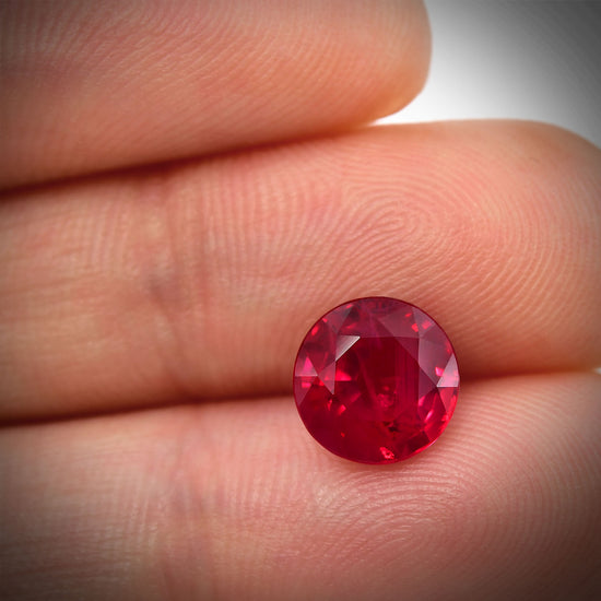 3.15 Carat Red BURMESE Round Ruby GRS