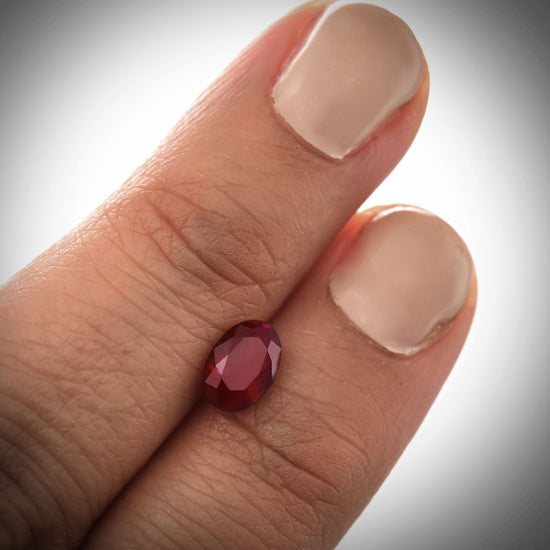 1.05 Carat Red Oval Ruby