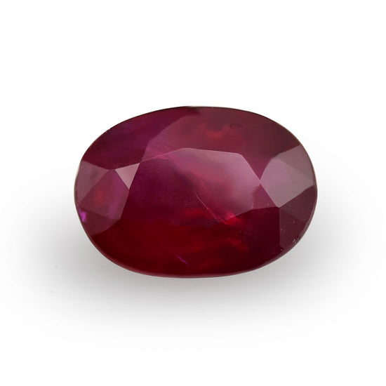 0.90 Carat Red  Oval Ruby