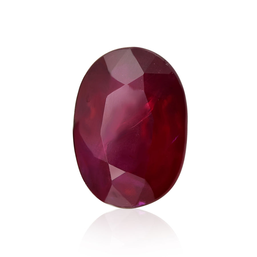 0.90 Carat Red Oval Ruby Gemstone
