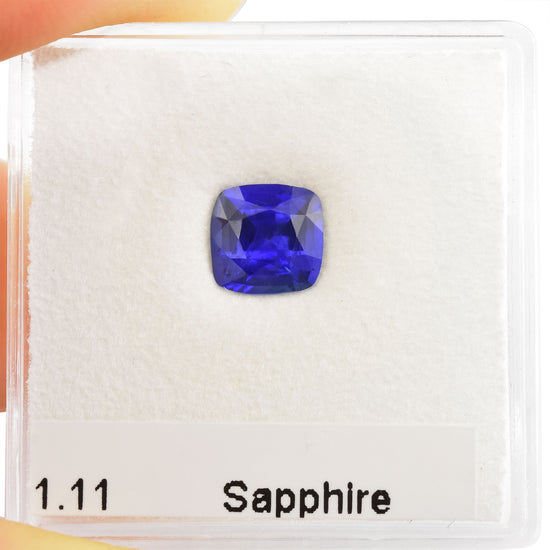 1.11 Carat Blue  Cushion Sapphire
