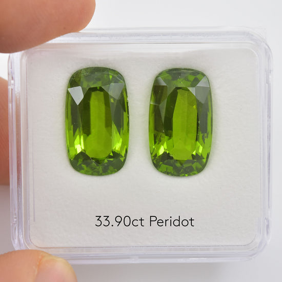 23.90 Carat Green Cushion Peridot
