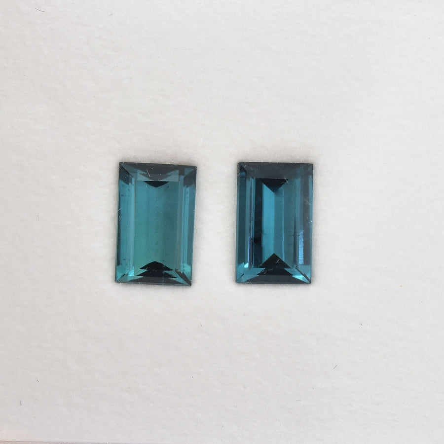 2.50 Carat Blue Emerald Tourmalines Pair
