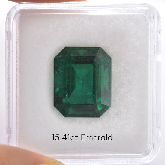 15.41 Carat Green ZAMBIAN Octagon Emerald GUBELIN