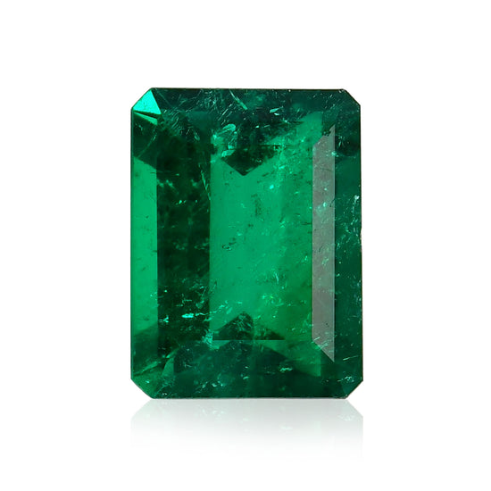 Smeraldo verde colombiano taglio ottagonale da 2,64 carati con certificato di garanzia