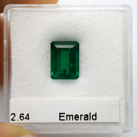 2.64 Carat Green COLOMBIAN Octagon Emerald CD
