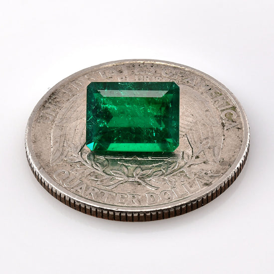 2.64 Carat Green COLOMBIAN Octagon Emerald CD