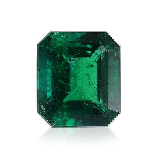 4.26 Carat Green ZAMBIAN Radiant Emerald GWLAB
