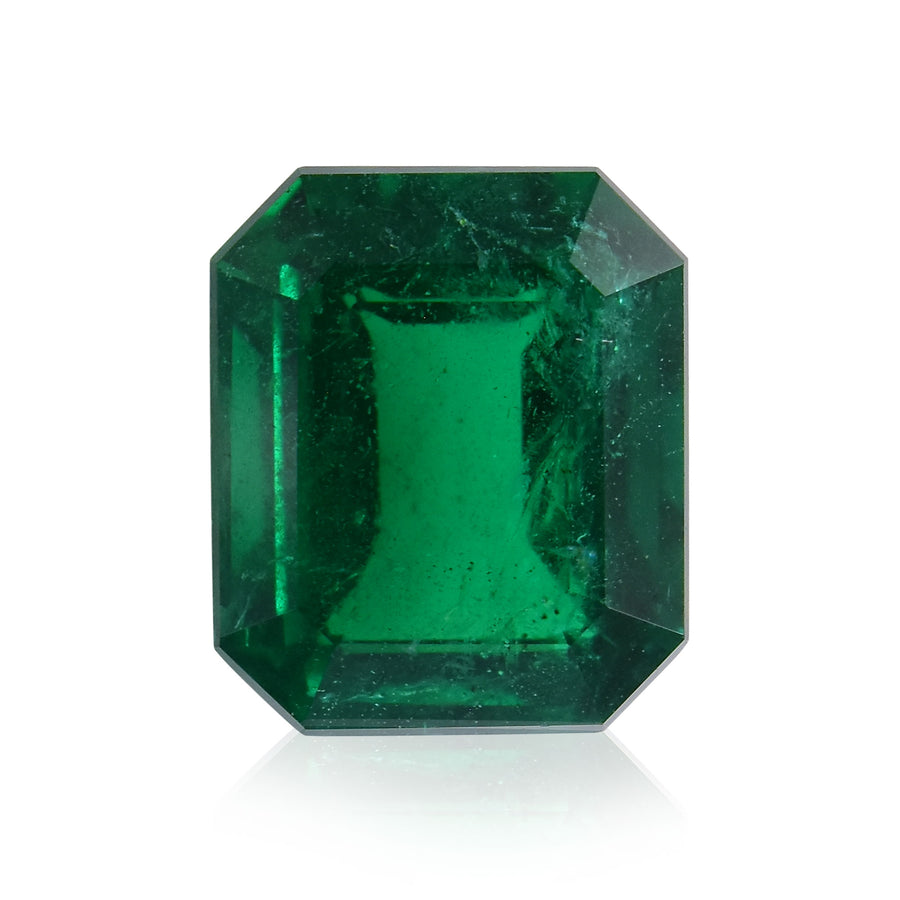 2.97 Carat Green ZAMBIAN Radiant Emerald GWLAB