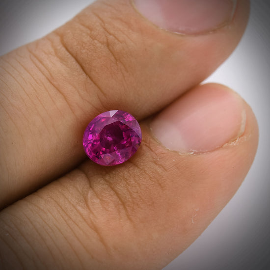 2.08 Carat Red BURMESE Oval Ruby GRS