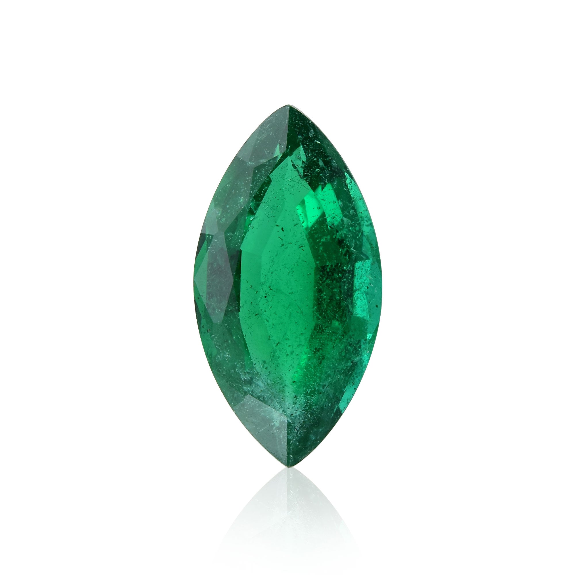 2.82 Carat Green ZAMBIAN Marquise Emerald GWLAB | LEIBISH