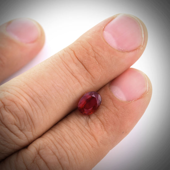 2.05 Carat Red BURMESE Oval Ruby GRS