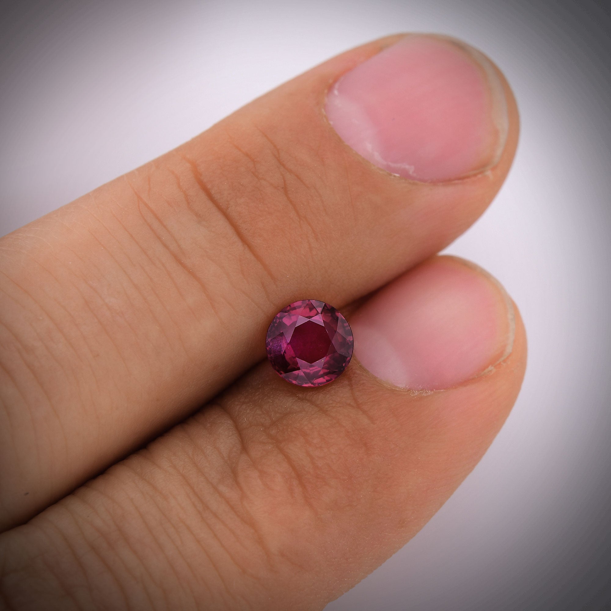 1.30 Carat Red MOZAMBIQUE Round Ruby GRS | LEIBISH