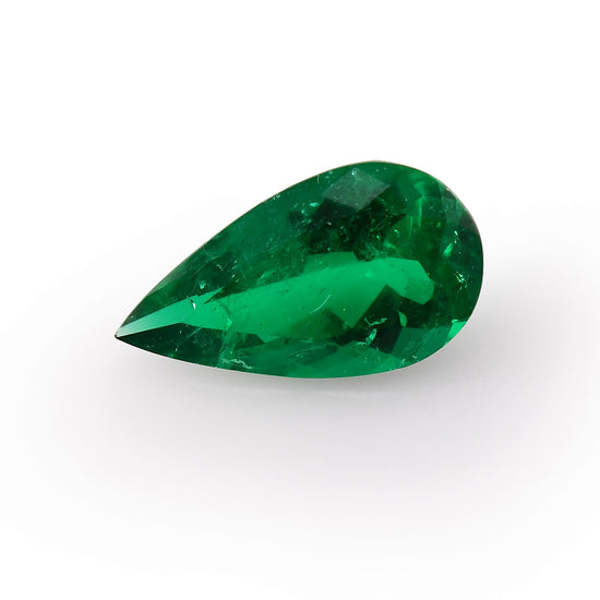 3.35 Carat Green COLOMBIAN Pear Emerald GRS