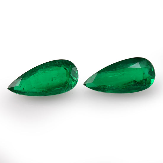 9.51 Carat Green COLOMBIAN Pear Emerald GUBELIN