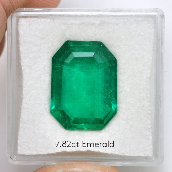 7.82 Carat Green COLOMBIAN Octagon Emerald GRS