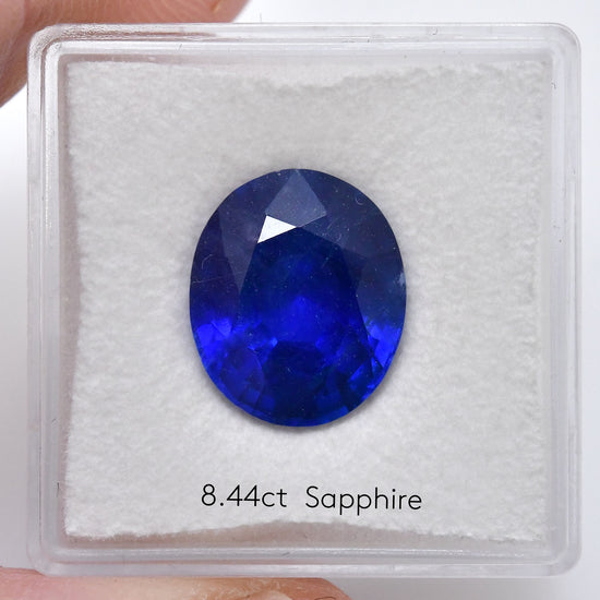 8.44 Carat Blue BURMESE Oval Sapphire GRS