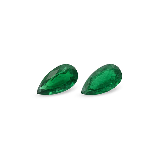 3.66 Carat Green  Pear Emerald