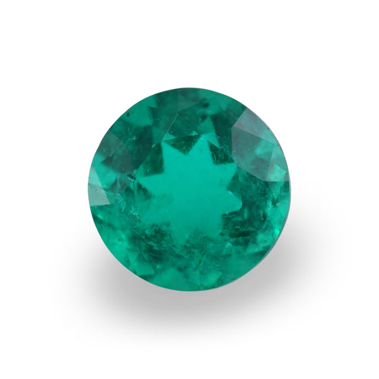 3.53 Carat Green COLOMBIAN Round Emerald CD