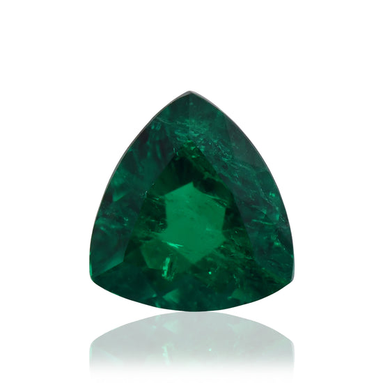 Smeraldo Verde Trilliant COLOMBIANO di 2,56 Carati GRS