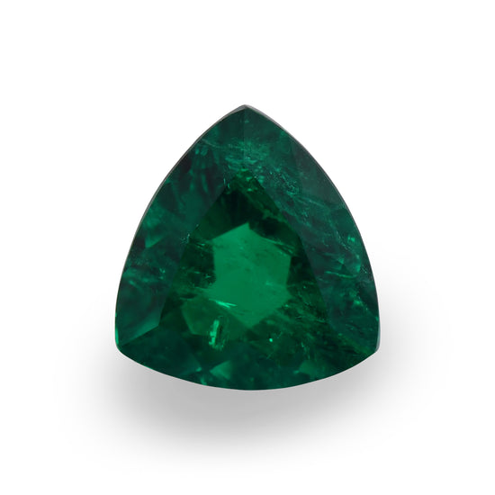2.56 Carat Green COLOMBIAN Trilliant Emerald GRS