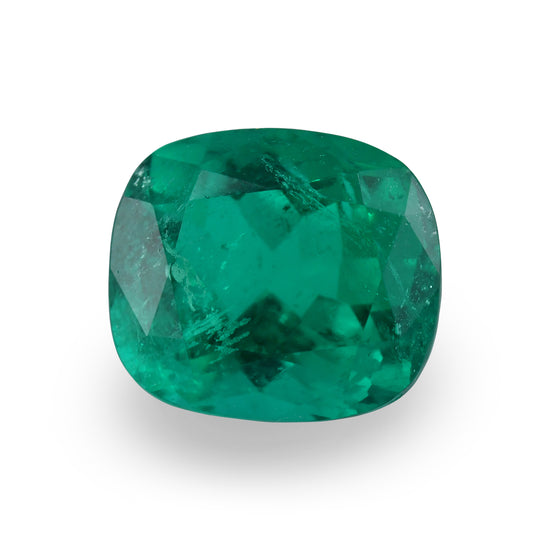 4.31 Carat Green COLOMBIAN Cushion Emerald CD