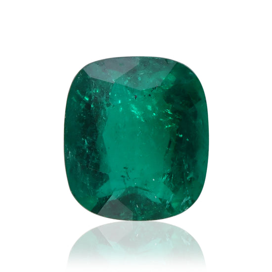 2.08 Carat Green COLOMBIAN Cushion Emerald CD