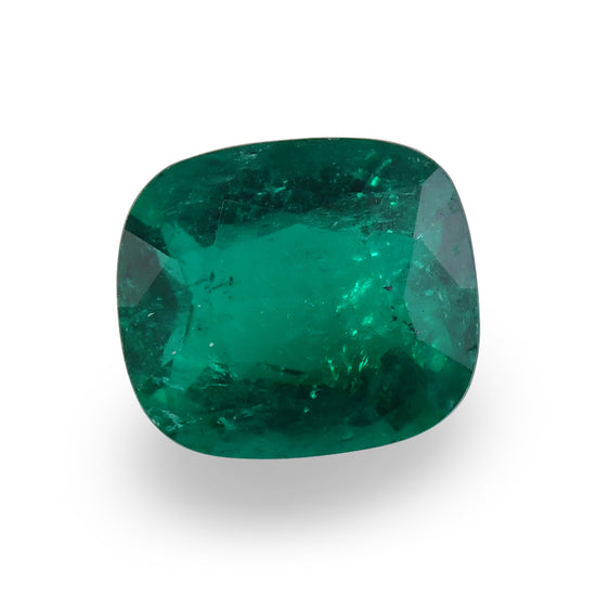 2.08 Carat Green COLOMBIAN Cushion Emerald CD