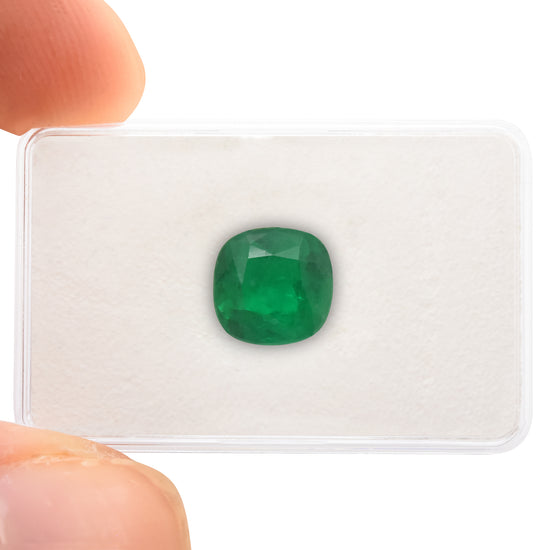 9.35 Carat Green COLOMBIAN Cushion Emerald GRS