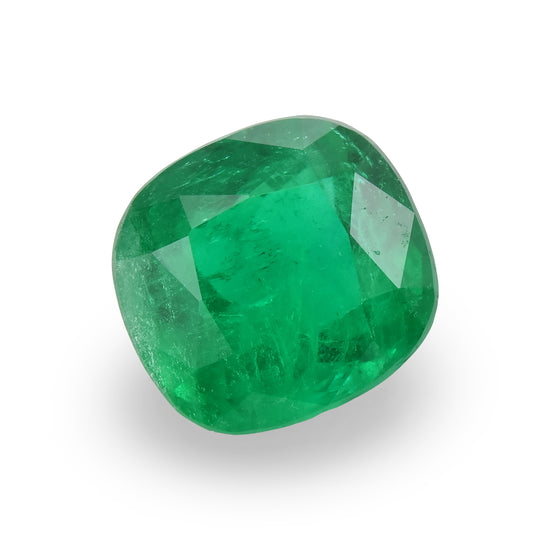 9.35 Carat Green COLOMBIAN Cushion Emerald GRS
