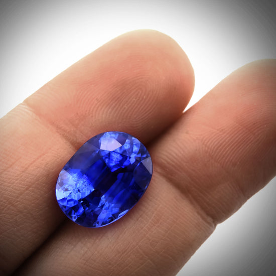 9.03 Carat Blue SRI LANKAN Oval Sapphire GRS