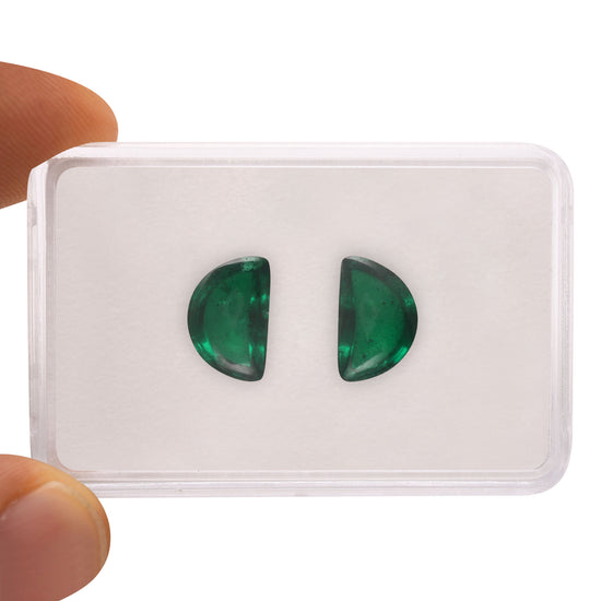9.67 Carat Green  Cabochon Emerald