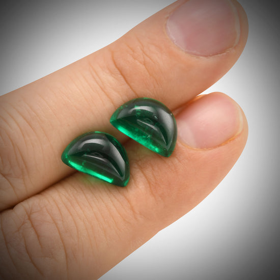 9.67 Carat Green  Cabochon Emerald