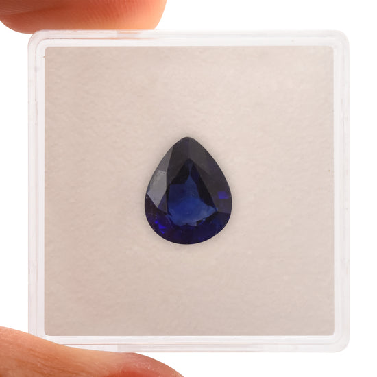 2.65 Carat Blue  Pear Sapphire