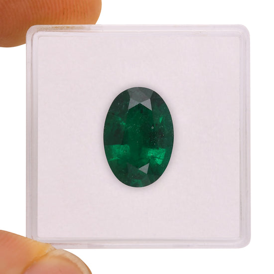 3.38 Carat Green ETHIOPIAN Oval Emerald GRS