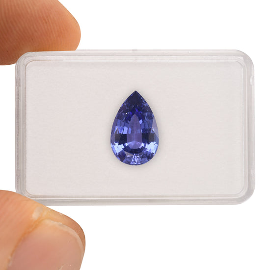 10.08 Carat TANZANIA Pear Tanzanite GWLAB