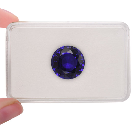 15.76 Carat Blue TANZANIAN Round Tanzanite GWLAB