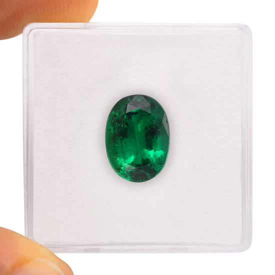 3.06 Carat Green ZAMBIAN Oval Emerald
