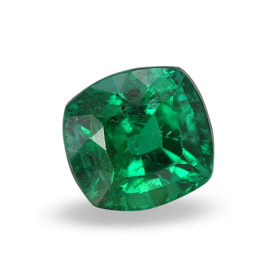 2.72 Carat Green ZAMBIAN Cushion Emerald GRS