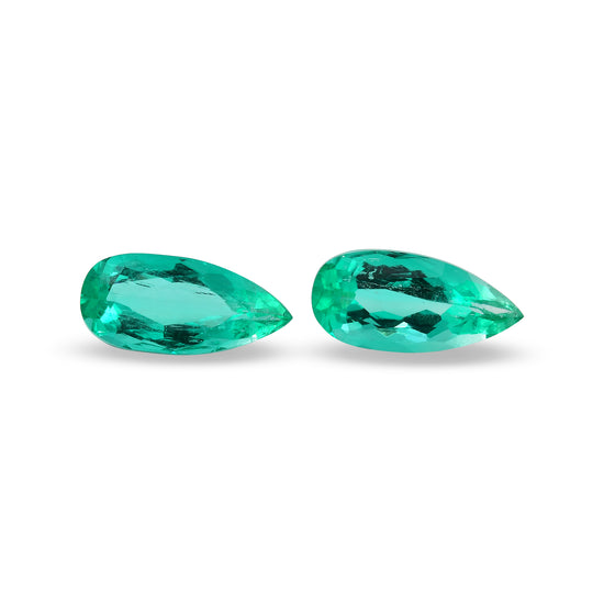 9.97 Carat Green COLOMBIAN Pear Emerald AGL