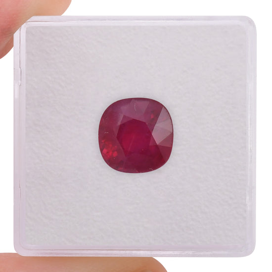 4.14 Carat Red BURMESE Cushion Ruby CD